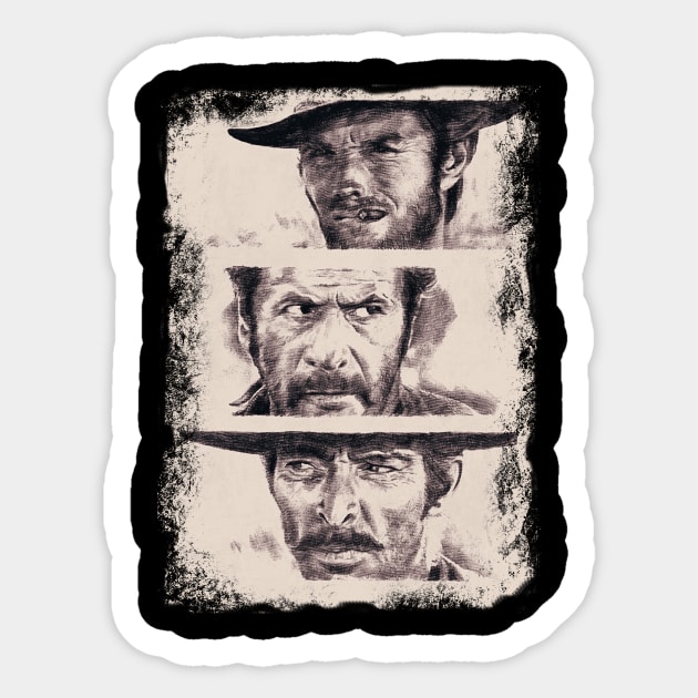 The Good The Bad And The Ugly Sticker by arxitrav